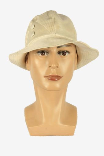 Bucket Vintage Hat Fisherman Festival Safari Retro Cream Size 54 cm