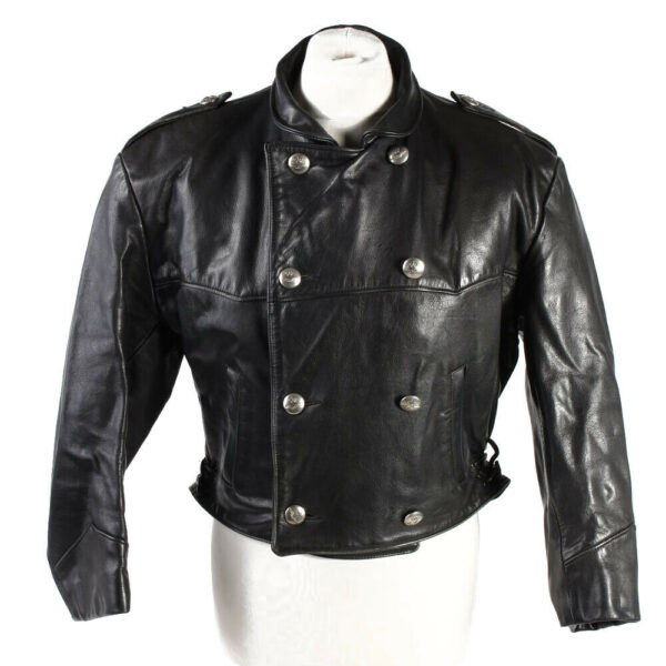 Genuine Leather Motorcycle Motorbike Jacket Retro Style  Vintage Size M