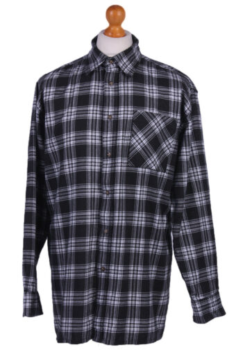 Mens Flannel Shirt Lumberjack Check Pattern 90s Multi Size L