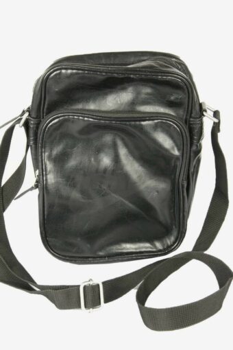 Nike Vintage Crossbody Mini Bag Messenger Faux Leather Retro 90s Black