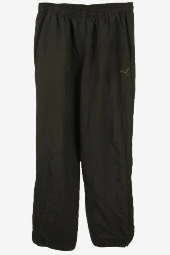 Puma Track Pants Bottom Vintage Activewear Elastic Waist 90s Black M