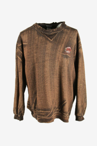 Tie Dye Reebok Vintage Sweatshirt Crew Neck Sports Retro Brown Size XXL