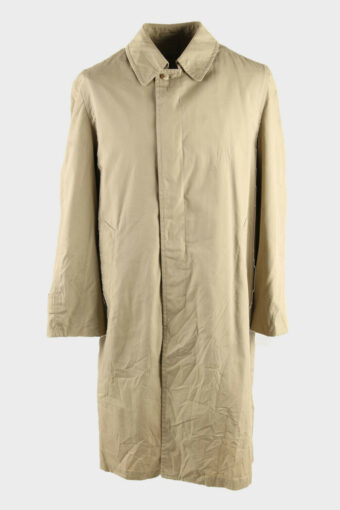 Trench Coat Vintage London Fog Long Button Rain Coat 90s Beige Size M
