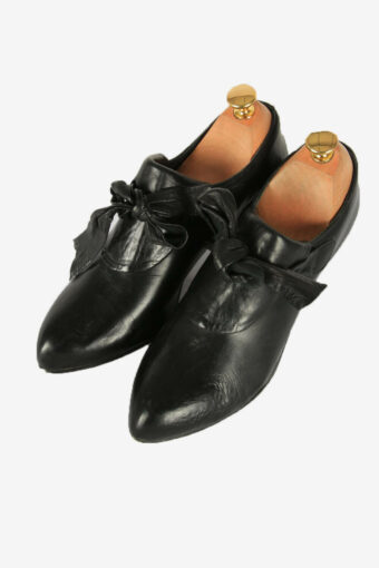 Vintage Everybody Flat Shoes Leather Design Retro Black Size –  UK 5.5