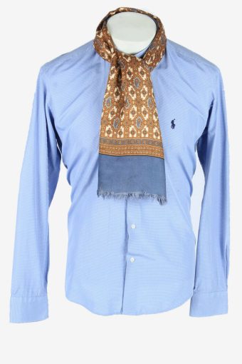 Vintage Men Scarf Paisley Cravat Patterned Necktie Retro 70s Multi