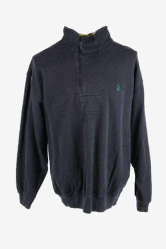 Vintage Nautica Sweatshirt Half Zip Long Sleeve 90s Navy Size XXL